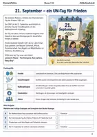 Vorschau - Arbeitsblätter - Internationaler Tag des Friedens Arbeitsblatt Klasse 7–8 - Seite 1