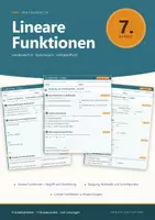 Vorschau - Arbeitsblätter - Lineare Funktionen Mathematik 7 Gymnasium - Deckblatt