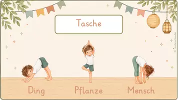 Vorschau - Spiele - Deutsch-Yoga – Bewegtes Üben zu der Wortart Nomen - Seite 3