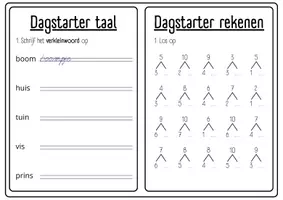 Voorbeeld - Dagstarters Tweede Leerjaar | L2 | Groep 4 - deel 1 - Pagina 1