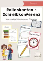 Vorschau - Bildkarten - Schreibkonferenz: Rollenkarten - Deutsch - Deckblatt
