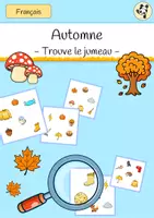 Vorschau - Spiele - Automne / Herbst - Finde den Zwilling - Französisch - Deckblatt