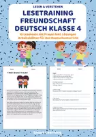 Vorschau - Stundenentwürfe - Lesetraining Freundschaft Klasse 4 – Leseverständnis mit Lösungen - Deckblatt