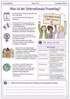 Vorschau - Arbeitsblätter - Internationaler Frauentag Arbeitsblatt Klasse 7–8 - Seite 1