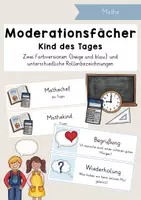 Vorschau - Anderer Materialtyp - Moderationsfächer Kind des Tages - Mathe - Deckblatt