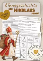 Vorschau - Arbeitsblätter - Klanggeschichte Nikolaus, Musikunterricht, Weihnachten - Deckblatt