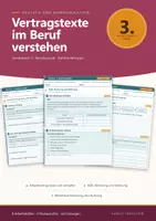 Vorschau - Arbeitsblätter - Arbeitsvertrag AGB Vertragstexte verstehen Deutsch Berufsschule Arbeitsblätter - Deckblatt