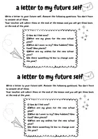 Vorschau - Arbeitsblätter - a letter to my future self - Deckblatt