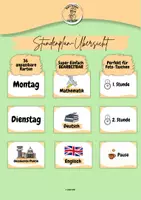 Vorschau - Mal- und Bastelvorlagen - Stundenplan • Karten für den Klassenraum - Deckblatt