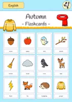 Vorschau - Präsentationen/Tafelbilder - Autumn FLASHCARDS (Herbst Englisch) - Deckblatt
