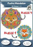 Vorschau - Mal- und Bastelvorlagen - Kunst Mandala Grundschule, Fuchs Ausmalbilder | 4 Schwierigkeitsstufen für Klasse 1, Klasse 2, Klasse 3, Klasse 4 (Freebie, kostenlos) - Deckblatt