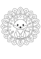 Vorschau - Mal- und Bastelvorlagen - Kunst Mandala Grundschule, Fuchs Ausmalbilder | 4 Schwierigkeitsstufen für Klasse 1, Klasse 2, Klasse 3, Klasse 4 (Freebie, kostenlos) - Seite 2