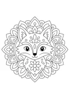 Vorschau - Mal- und Bastelvorlagen - Kunst Mandala Grundschule, Fuchs Ausmalbilder | 4 Schwierigkeitsstufen für Klasse 1, Klasse 2, Klasse 3, Klasse 4 (Freebie, kostenlos) - Seite 3
