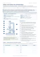 Vorschau - Arbeitsblätter - Aufbau und Funktion des Mikroskops – Oberstufe - Seite 1