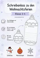 Vorschau - Arbeitsblätter - Schreibanlass zu den Weihnachtsferien - Deckblatt