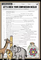 Vorschau - Arbeitsblätter - COMPARISON OF ADJECTIVES - Let's check your comparison skills! (Worksheet) - Deckblatt