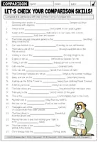Vorschau - Arbeitsblätter - COMPARISON OF ADJECTIVES - Let's check your comparison skills! (Worksheet) - Seite 1