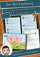 Vorschau - Arbeitsblätter - Die Bestäubung – Lesespurgeschichte mit Rätselaufgaben (Klasse 9) - Deckblatt