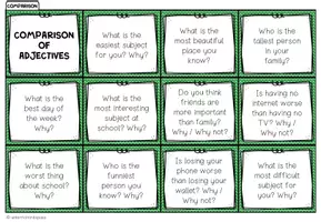 Vorschau - Spiele - COMPARISON OF ADJECTIVES - Conversation Cards - Seite 1