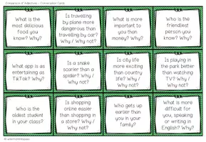 Vorschau - Spiele - COMPARISON OF ADJECTIVES - Conversation Cards - Seite 2