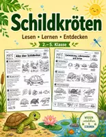Vorschau - Stundenentwürfe - Schildkröten – Sachtexte, Leseverständnis & Entwicklung | Differenziert in 3 Stufen | 2.–5. Klasse - Deckblatt