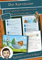 Vorschau - Arbeitsblätter - Die Korrosion – Lesespurgeschichte mit Rätselaufgaben (Klasse 9) - Deckblatt