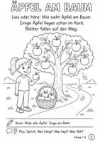 Vorschau - Arbeitsblätter - Erntedank Klasse 1 -2 Lese-Mal-Heft - Seite 1