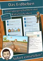 Vorschau - Arbeitsblätter - Das Erdbeben – Lesespurgeschichte mit Rätselaufgaben (Klasse 9) - Deckblatt