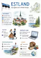 Vorschau - Arbeitsblätter - Lernposter + Arbeitsblätter "Estland" + Lösung & MP3 + Infografik - Deckblatt