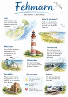 Vorschau - Arbeitsblätter - Lernplakat + AB mit Fragen zum Thema "Fehmarn" + Lösungsblatt + Infografik - Deckblatt