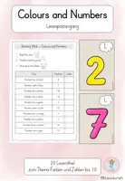 Vorschau - Arbeitsblätter - Lesespaziergang Englisch – Colours and Numbers | Farben & Zahlen bis 10 - Deckblatt