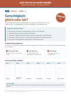 Vorschau - Arbeitsblätter - Gerechtigkeit: gleich oder fair? - Deckblatt