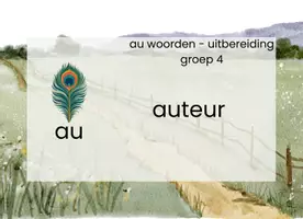 Voorbeeld - Staal 2 - kaartjes met alle woorden en uitbereidingen van de au plaat - Pagina 1
