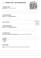 Vorschau - Arbeitsblätter - Arbeitsblatt zum Thema Familie, Stammbaum, Familienformen - Deckblatt