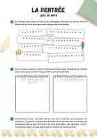 Aperçu - Feuilles d'exercices - La renrtée ⎮ Jeux de mots - Devinettes - Page 1