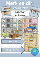 Vorschau - Arbeitsblätter - Materialpaket - Reden / Sprechen - zu Hause / wohnen / Möbel & Räume - DaZ/DaF / Deutsch / Sachunterricht - Seite 1