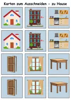 Vorschau - Arbeitsblätter - Materialpaket - Reden / Sprechen - zu Hause / wohnen / Möbel & Räume - DaZ/DaF / Deutsch / Sachunterricht - Seite 2
