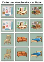 Vorschau - Arbeitsblätter - Materialpaket - Reden / Sprechen - zu Hause / wohnen / Möbel & Räume - DaZ/DaF / Deutsch / Sachunterricht - Seite 3