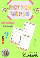 Vorschau - Arbeitsblätter - Action Verbs: Arbeitsblätter Englisch - Deckblatt