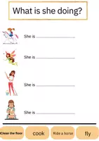 Vorschau - Arbeitsblätter - Action Verbs: Arbeitsblätter Englisch - Seite 1