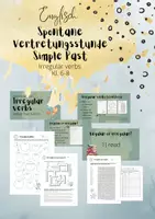 Vorschau - Arbeitsblätter - Spontane Vertretungsstunde Englisch Kl. 6-8 - Simple Past - Irregular verbs - Deckblatt