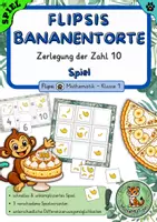 Vorschau - Spiele - Spiel Flipsis Bananentorte | Zerlegung der Zahl 10 - Deckblatt