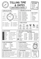 Vorschau - Arbeitsblätter - Telling the time and date - Deckblatt