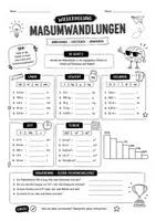 Vorschau - Arbeitsblätter - Wiederholung Maßumwandlungen + Lösungen - Deckblatt