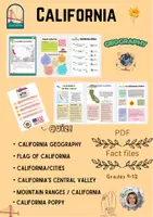 Vorschau - Arbeitsblätter - USA Landeskunde: California Fact Files - Deckblatt