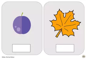 Vorschau - Arbeitsblätter - Klettaufgaben: Differenzierte Mengenkarten ZR10 - HERBST/OBST - TEACCH - Seite 3