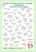 Vorschau - Arbeitsblätter - My holidays: speaking activity - Deckblatt