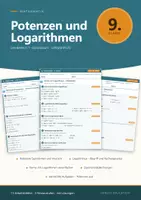 Vorschau - Arbeitsblätter - Logarithmen Klasse 9 Gymnasium – Arbeitsblätter - Deckblatt