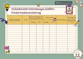 Vorschau - Lehrpläne/Lehrermaterial - Kostenübersicht: Arztrechnungen, Beihilfe & Private Krankenversicherung - Seite 2