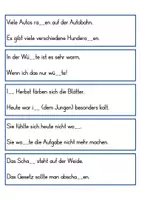 Vorschau - Arbeitsblätter - Kurze + lange Vokale - Doppelung + Dehnung - Klasse 3-6 - Sätze - Seite 2